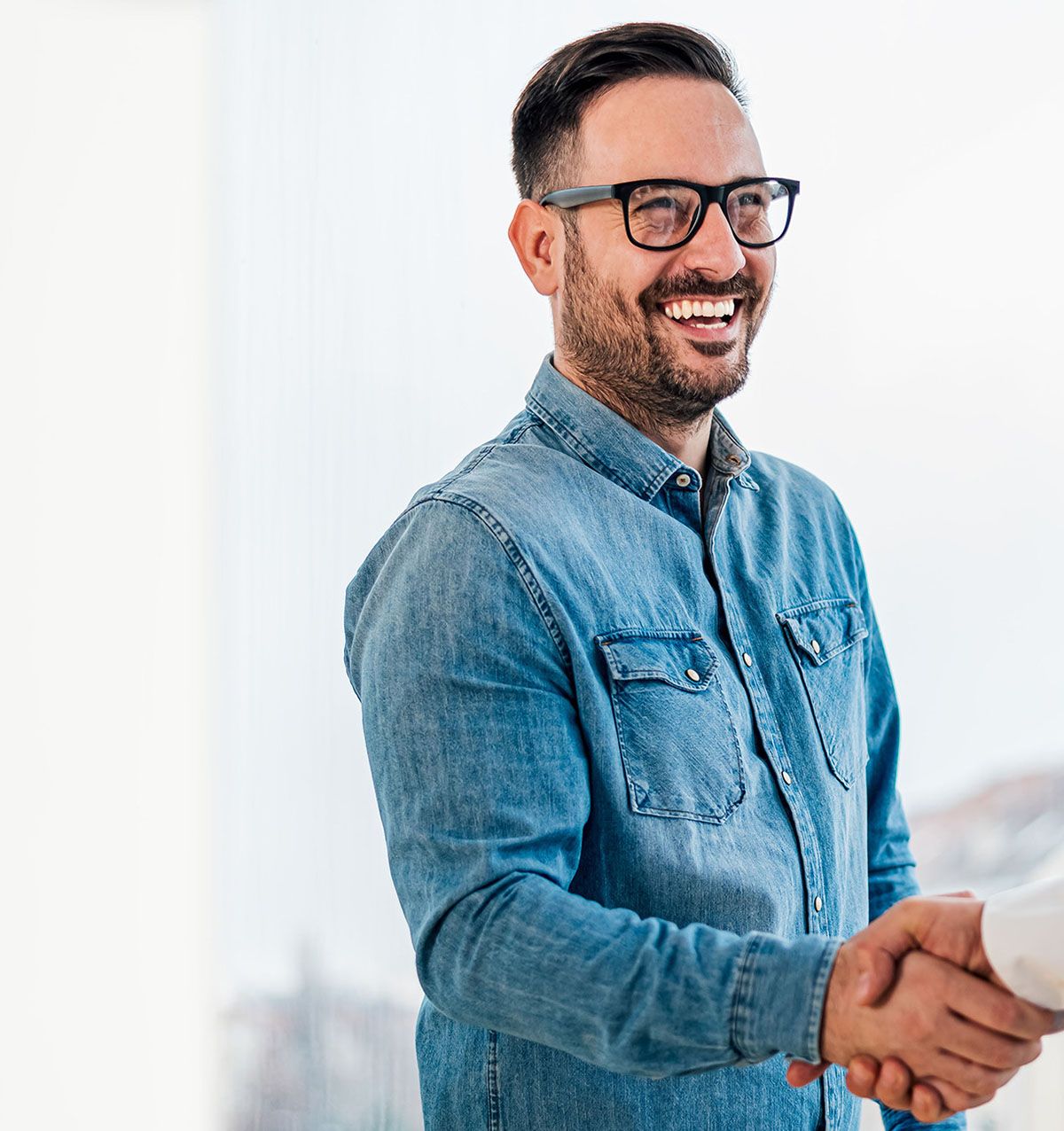 Arrowsmith Community Justice Society client shaking hands